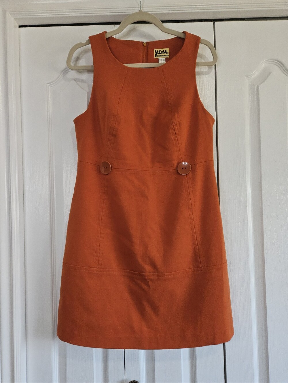 Mod Style Orange Dress